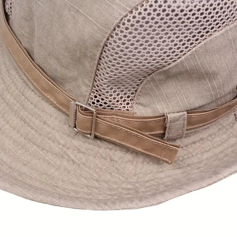Outdoor Sun Hat in Breathable and Adjustable Cotton for Hiking