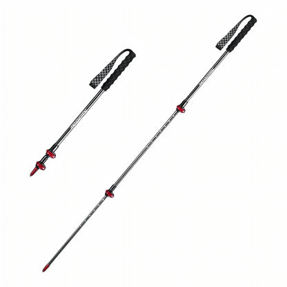 Bâton de Randonnée Télescopique Léger en Fibre de Carbone