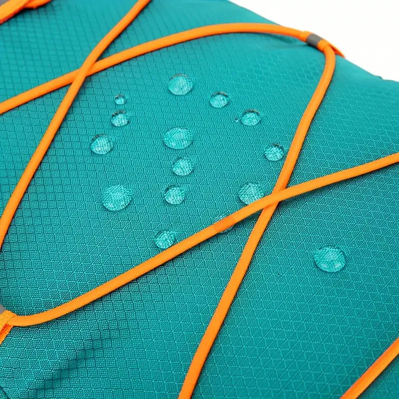 Water-Resistant Bike Backpack with Helmet Holder and Ventilated Back