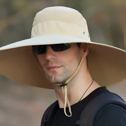 Chapeau de Randonnée Large Bord Respirant et Ajustable
