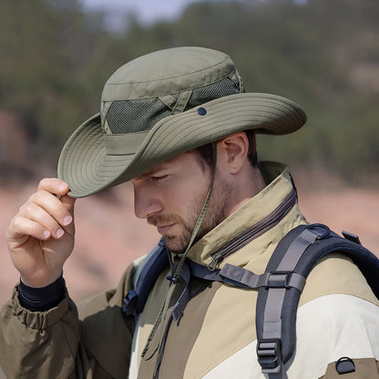 Breathable Hiking Hat with Wide Adjustable Brim