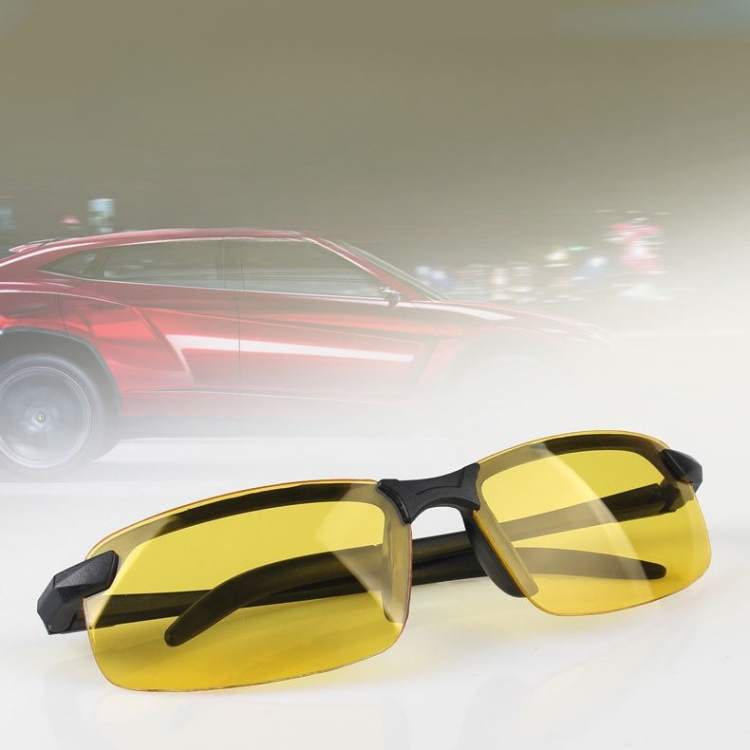 Lunettes de Conduite de Nuit à Verres Jaunes Anti-Éblouissement Anti-Reflets