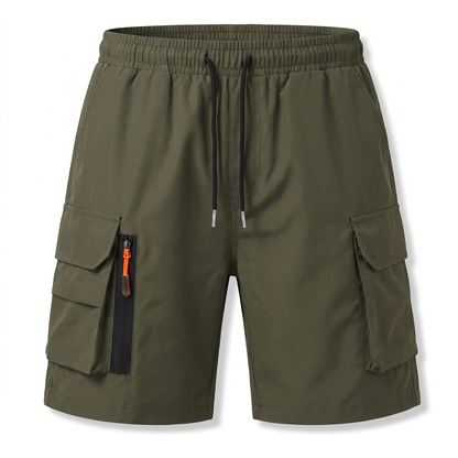 Men's Lightweight Cargo Shorts with Zipped Pockets