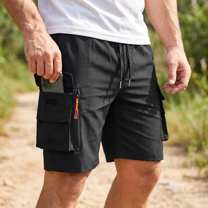 Men's Lightweight Cargo Shorts with Zipped Pockets