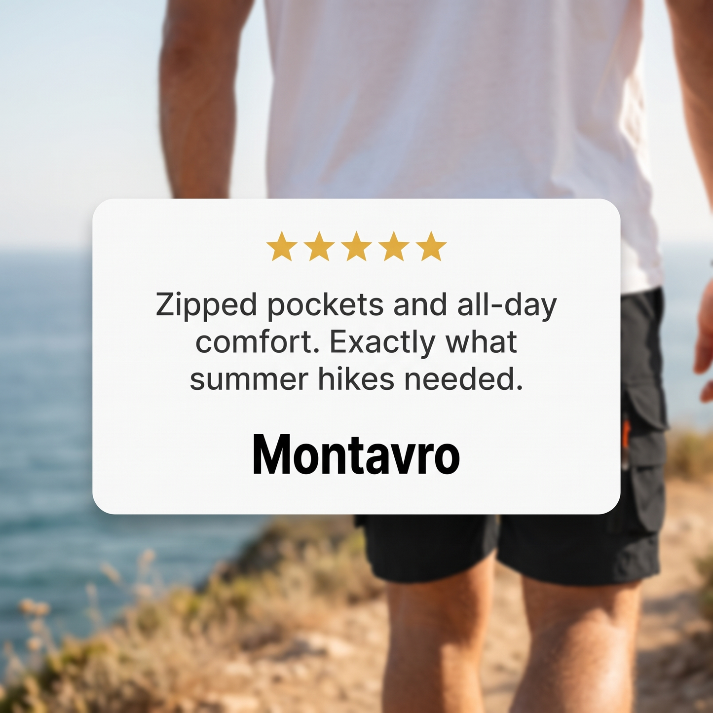 Men's Lightweight Cargo Shorts with Zipped Pockets