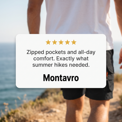 Men's Lightweight Cargo Shorts with Zipped Pockets