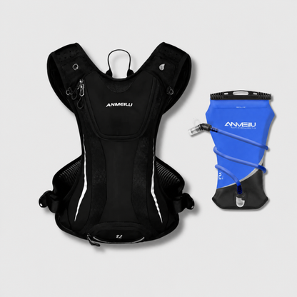 Lightweight Water-Repellent Hydration Backpack with Ventilated Back for Hiking and Cycling