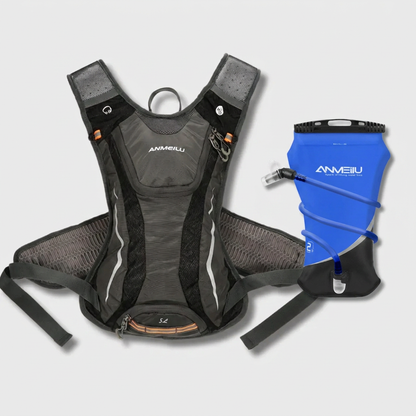 Lightweight Water-Repellent Hydration Backpack with Ventilated Back for Hiking and Cycling