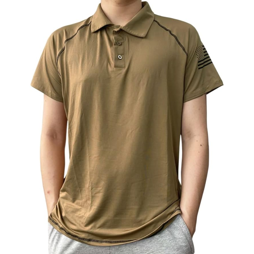 Polo Outdoor Homme Respirant et à Séchage Rapide pour Randonnée et Sport