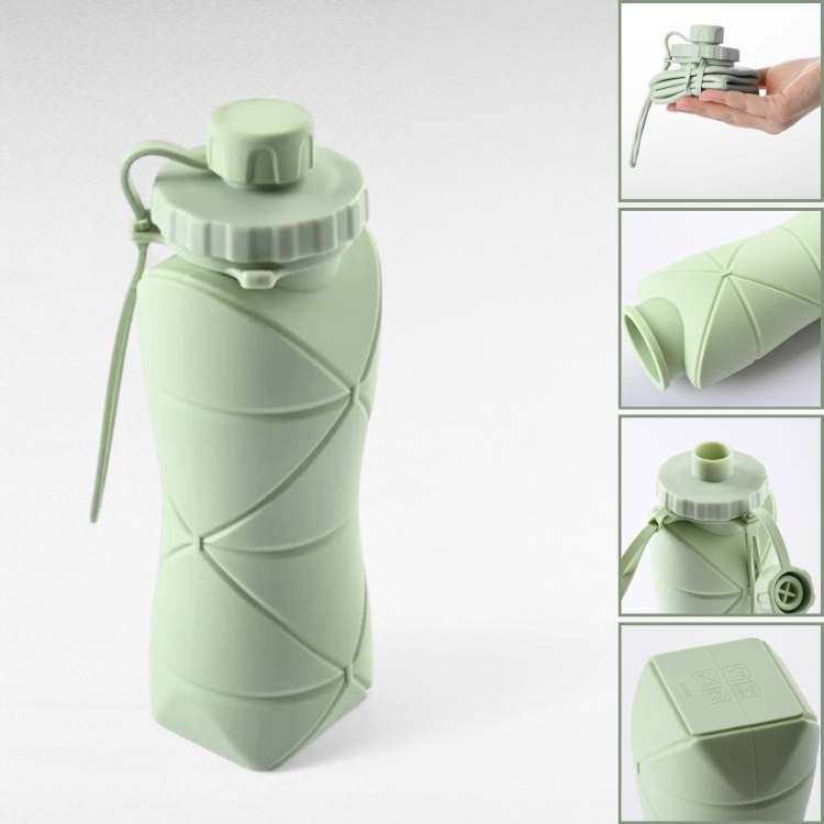 BPA-Free Collapsible Silicone Water Bottle for Hiking and Sports