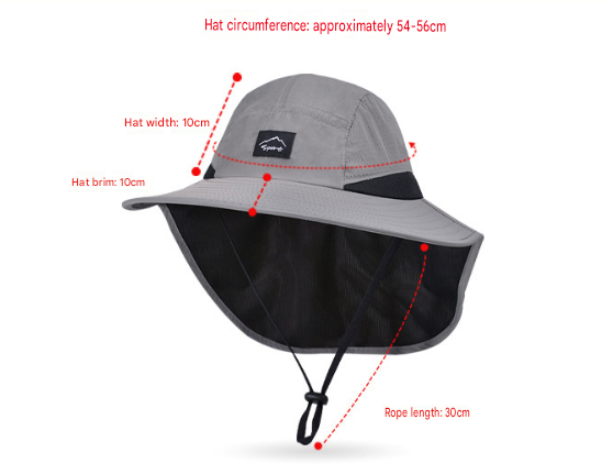 Lightweight Hiking Hat with Rear Protection