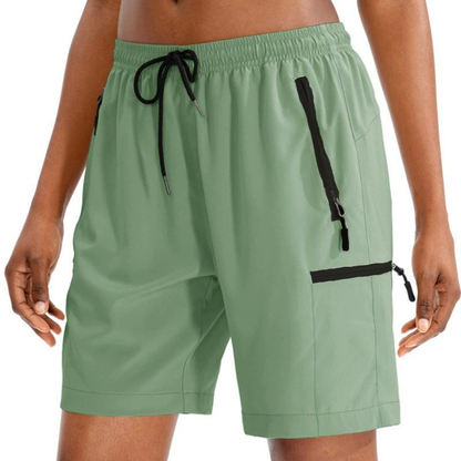 Women's Hiking Shorts Stretch Water-Repellent with Zip Pockets for Trekking