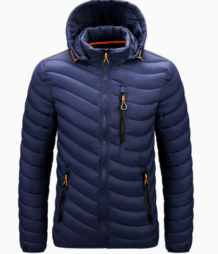 Veste Isolante Homme à Capuche pour Plein Air Chaude et Coupe-Vent