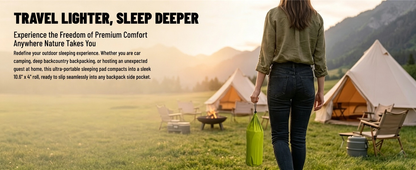 Ultra-Light Camping Sleeping Pad, Ergonomic Honeycomb Structure with Compact Cover