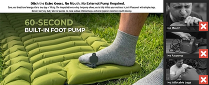 Ultra-Light Camping Sleeping Pad, Ergonomic Honeycomb Structure with Compact Cover