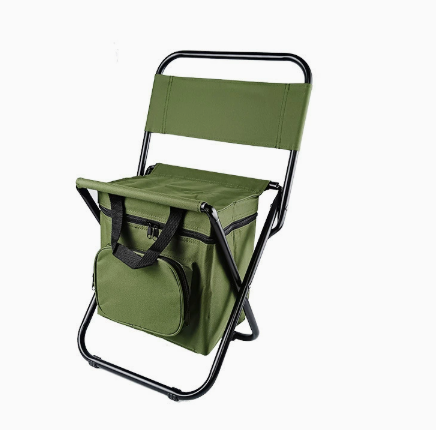 Folding Camping Chair with Integrated Insulated Compartment, Lightweight and Sturdy Oxford Fabric
