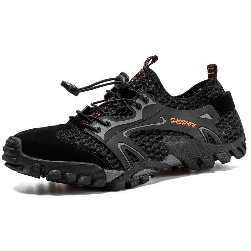 Chaussures d'Eau Homme à Mesh Respirant Drainant, Semelle Souple Antidérapante et Serrage Rapide