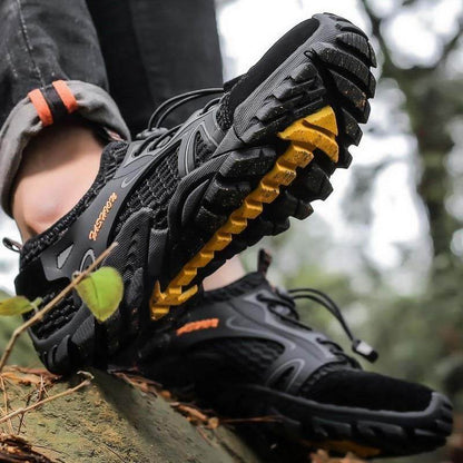 Chaussures d'Eau Homme à Mesh Respirant Drainant, Semelle Souple Antidérapante et Serrage Rapide