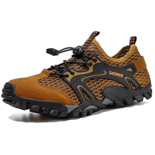 Chaussures d'Eau Homme à Mesh Respirant Drainant, Semelle Souple Antidérapante et Serrage Rapide