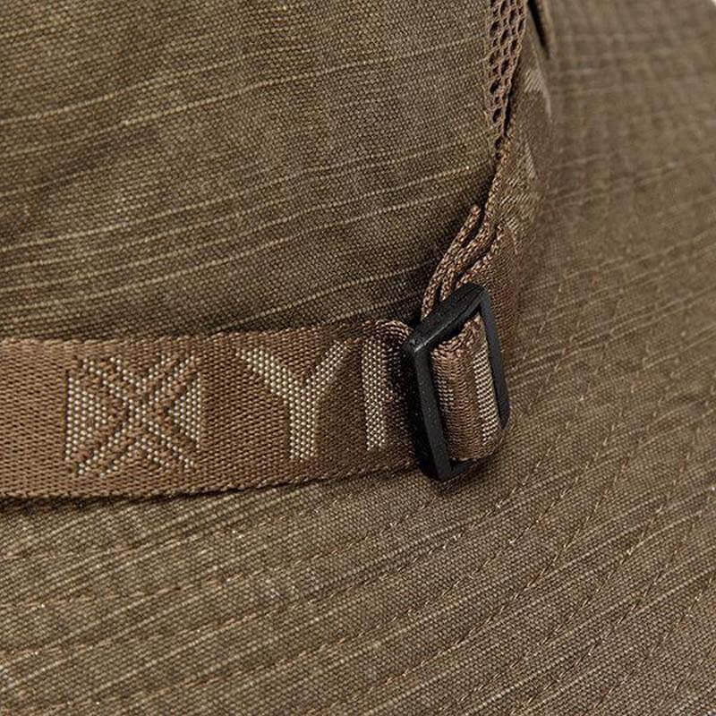 Chapeau de Brousse en Coton Respirant avec Panneau Mesh et Cordon pour Randonnée