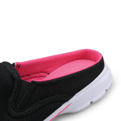 Sabot Sneaker Femme à Talon Ouvert, Tige Mesh Respirante et Semelle Caoutchouc Souple