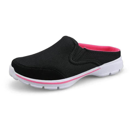 Women's Open-Heel Sneaker Clog, Breathable Mesh Upper and Flexible Rubber Sole