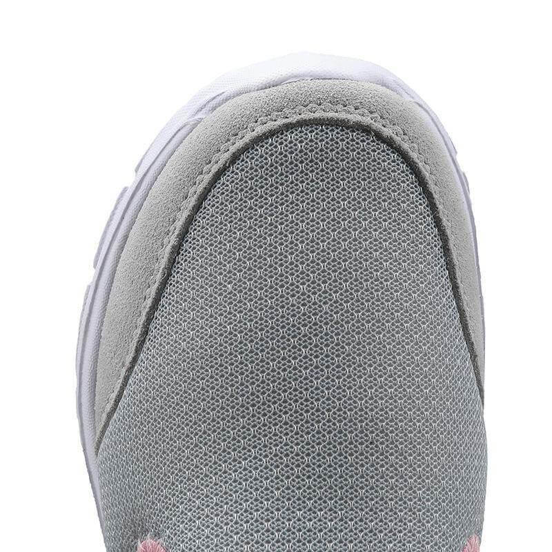Sabot Sneaker Femme à Talon Ouvert, Tige Mesh Respirante et Semelle Caoutchouc Souple