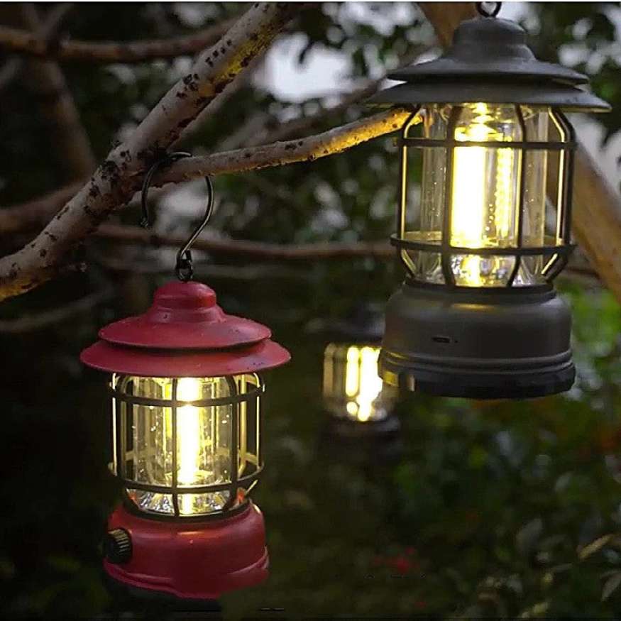 Rechargeable Vintage Style Dimmable LED Camping Lantern