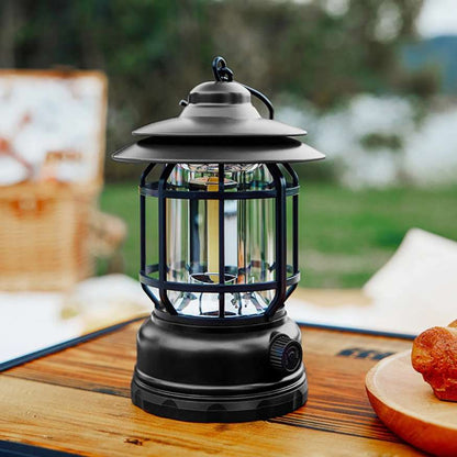 Rechargeable Vintage Style Dimmable LED Camping Lantern
