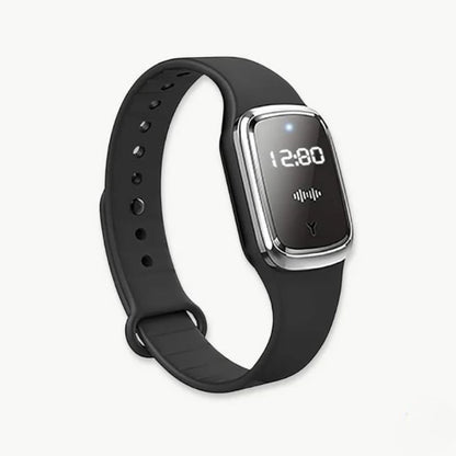 Bracelet Anti-Moustiques à Ultrasons Rechargeable avec Écran LED pour Extérieur
