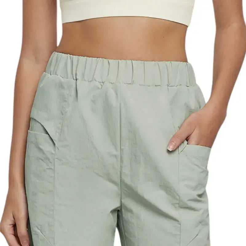 Pantalon de Randonnée Femme en Nylon Taslon Léger 230 g, Coupe Cargo Anti-UV avec Poches