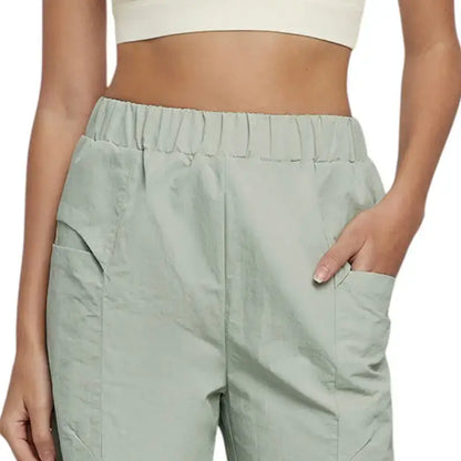 Pantalon de Randonnée Femme en Nylon Taslon Léger 230 g, Coupe Cargo Anti-UV avec Poches