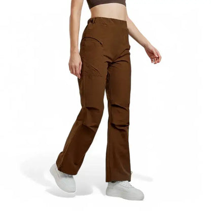 Pantalon de Randonnée Femme en Nylon Taslon Léger 230 g, Coupe Cargo Anti-UV avec Poches