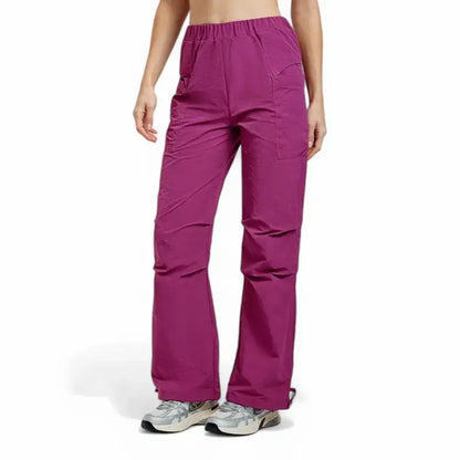 Pantalon de Randonnée Femme en Nylon Taslon Léger 230 g, Coupe Cargo Anti-UV avec Poches