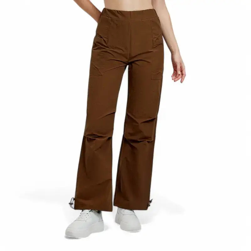 Pantalon de Randonnée Femme en Nylon Taslon Léger 230 g, Coupe Cargo Anti-UV avec Poches