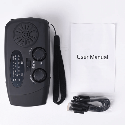 Multi-function Solar Crank Radio with LED Light and Power Bank