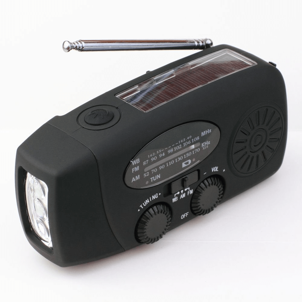 Multi-function Solar Crank Radio with LED Light and Power Bank