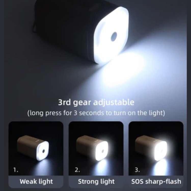 Pompe à Air Électrique Rechargeable pour Matelas Gonflable avec Lampe LED