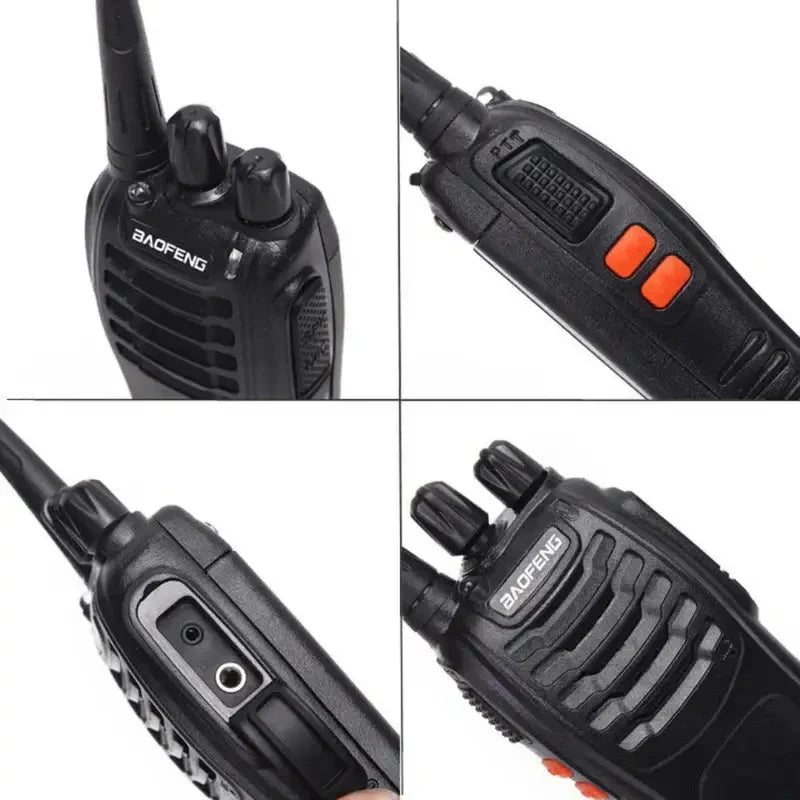 Talkies-Walkies Rechargeables USB, Lot de 2 Longue Portée jusqu'à 5 km avec Oreillettes