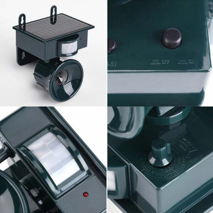 Répulsif Ultrason Solaire à Détecteur de Mouvement pour Oiseaux et Nuisibles