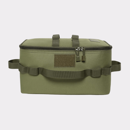 Sac de Rangement Camping en Nylon Résistant, Compartiments avec Double Poignée et Passants d'Arrimage