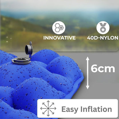 Matelas Gonflable de Camping Ultra-Léger, Structure Alvéolée Ergonomique avec Housse Compacte
