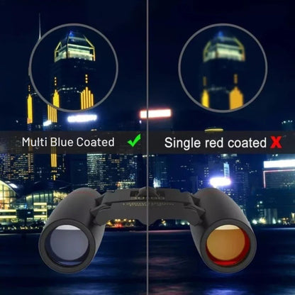 30x60 Foldable Compact Binoculars with BAK4 Prisms, Coated Optics and Non-slip Coating