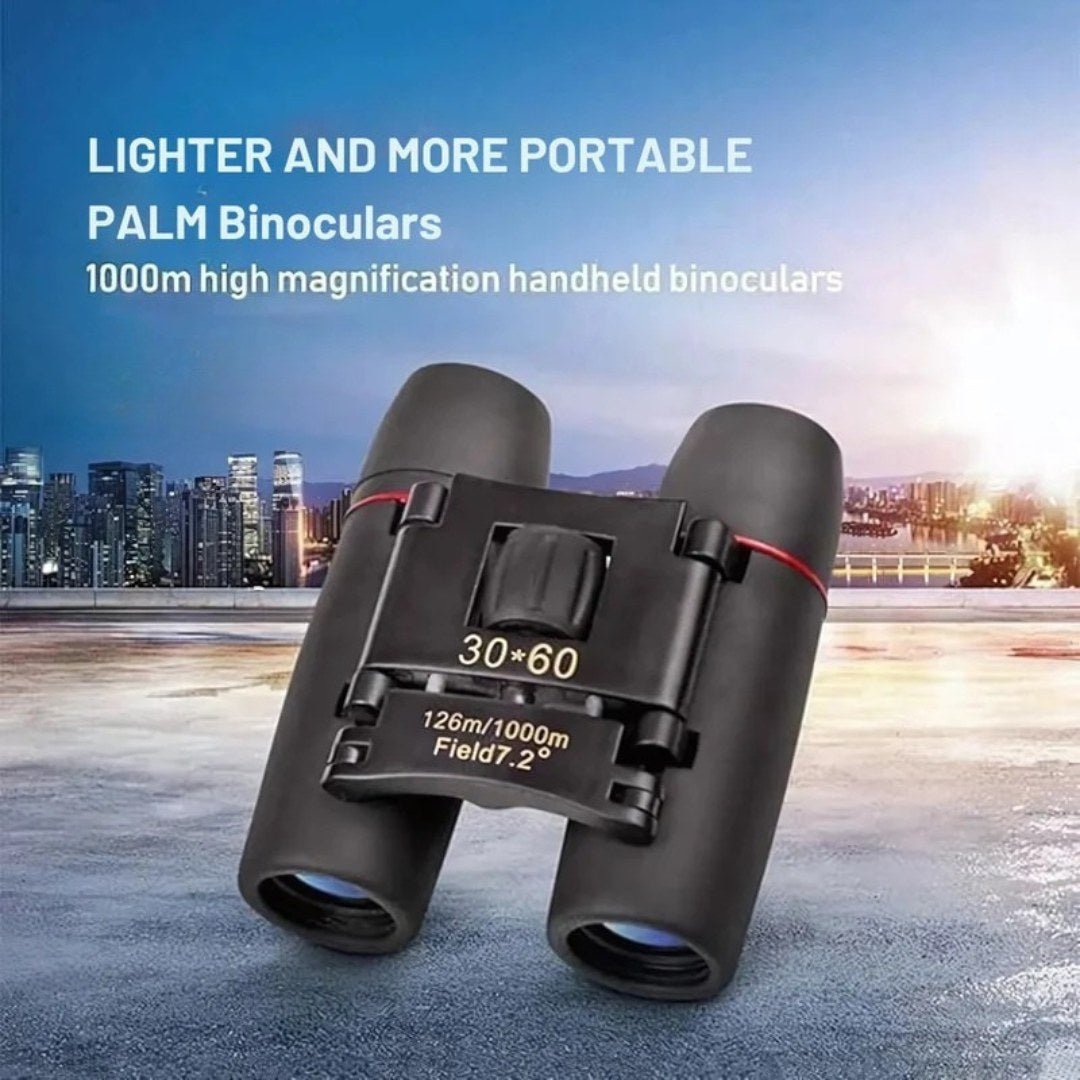 30x60 Foldable Compact Binoculars with BAK4 Prisms, Coated Optics and Non-slip Coating