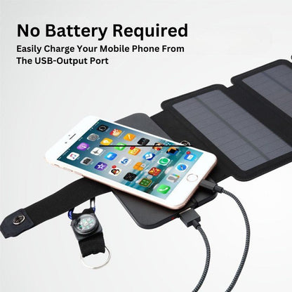 Panneau Solaire Portable Pliable avec Sortie USB pour Randonnée et Camping