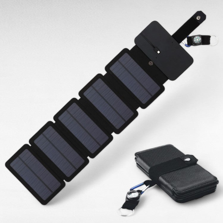 Panneau Solaire Portable Pliable avec Sortie USB pour Randonnée et Camping