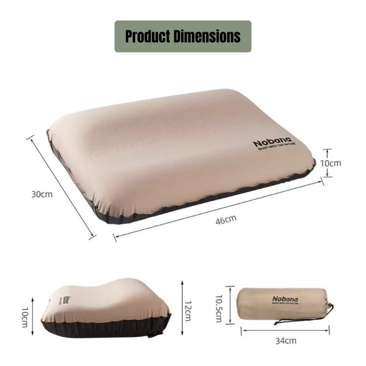 Oreiller de Camping Gonflable Ultraléger et Ergonomique pour Randonnée et Voyage