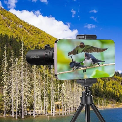 Monoculaire Compact HD pour Smartphone, Léger avec Clip de Fixation et Prise Antidérapante