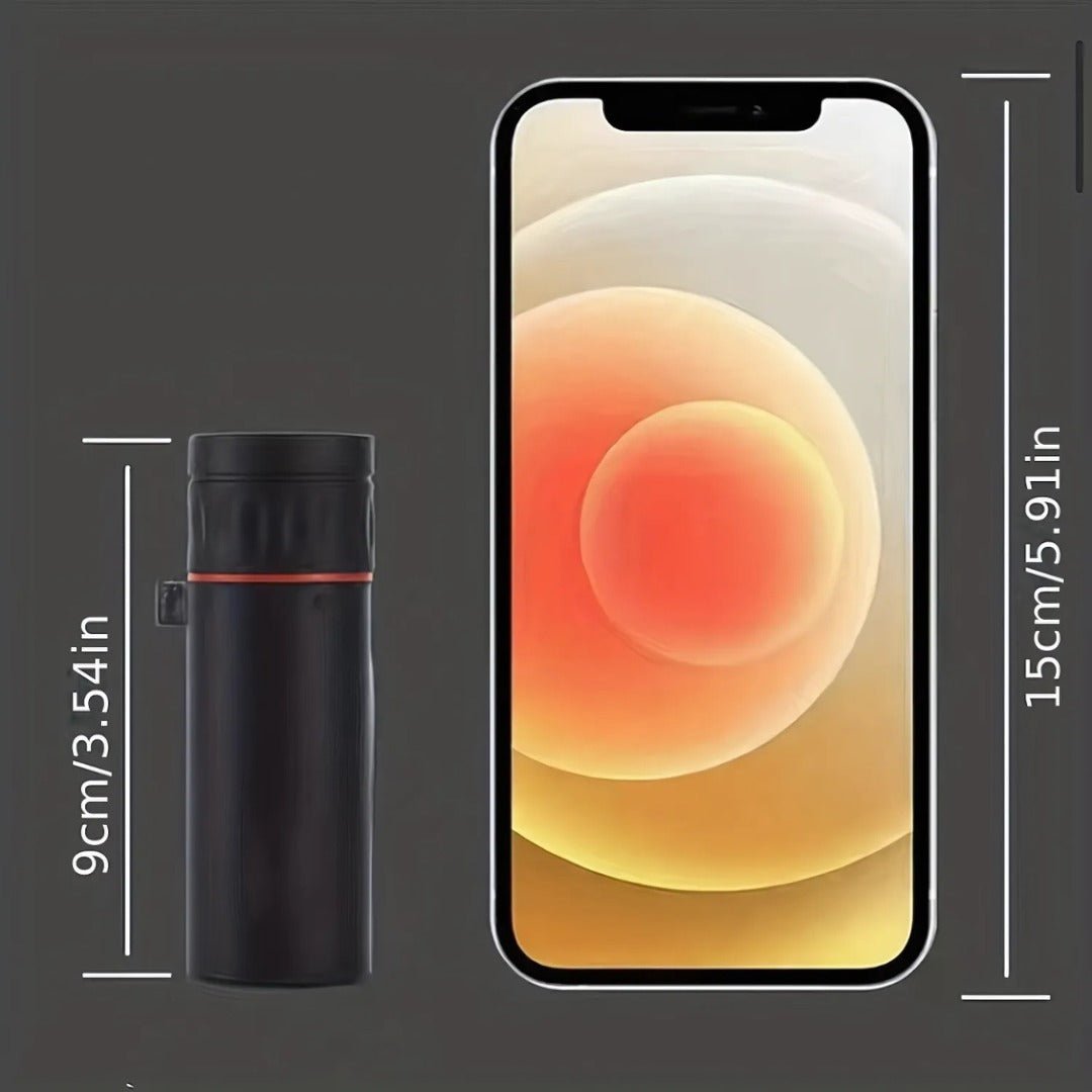 Monoculaire Compact HD pour Smartphone, Léger avec Clip de Fixation et Prise Antidérapante