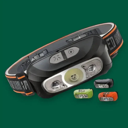 Lampe Frontale LED Rechargeable USB avec Activation par Mouvement, Légère et Résistante aux Intempéries